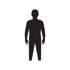 PrFull Body Human Silhouette Vector Iconint