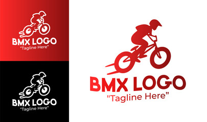 Obraz premium BMX Logo Minimal Freestyle Bike Symbol