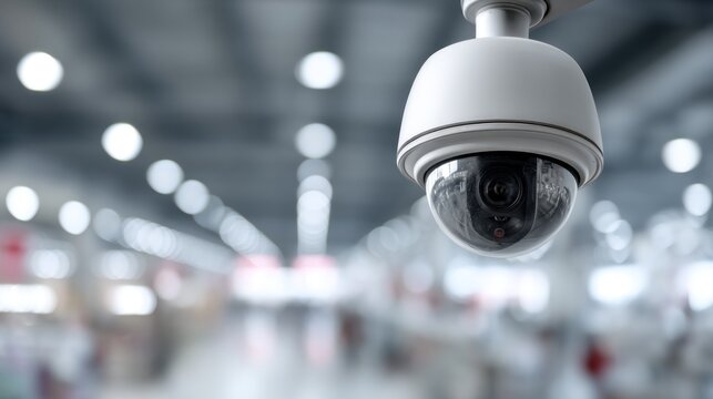 Indoor security camera with blurry background