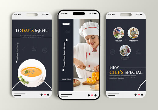 Modern Restaurant Food Story Design Template