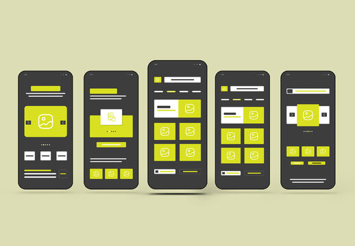 Online Shop Mobile App Wireframe Design