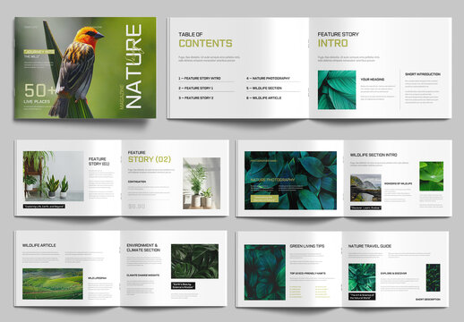 Natural Magazine Layout Template