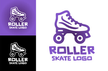 Roller Skate Logo Dynamic Skating Sport Identity