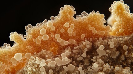 Artistic Exploration of Herpes Simplex With Detailed Microstructures and Vibrant Colors