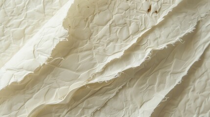 Obraz premium Wrinkled White Paper Texture Background