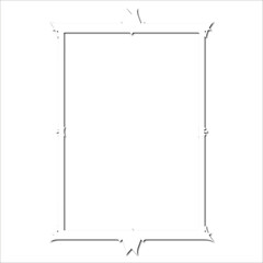 Vintage decorative  frame in Gothic style - elegant white frame on white background, JPG, 300 DPI , north runes frame, middle ages, hallowen, Christmas.