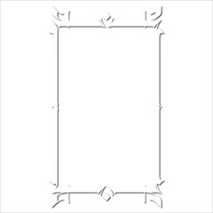 Vintage decorative  frame in Gothic style - elegant white frame on white background, JPG, 300 DPI , north runes frame, middle ages, hallowen, Christmas.