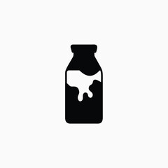 dairy milk vector icon trendy silhoutte templa