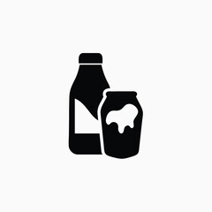 dairy milk vector icon trendy silhoutte templa