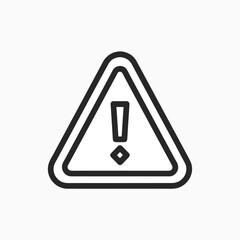 danger warning editable stroke outline template