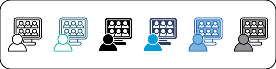 Crowd Monitoring Single Icon Pack Multistyle