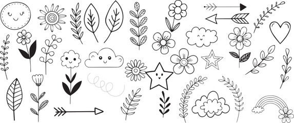 Seamless floral and plant pattern vector design illustration