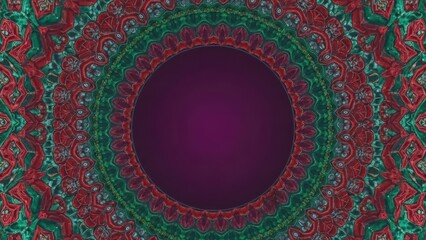 Intricate Mandala Pattern with Central Purple Void.