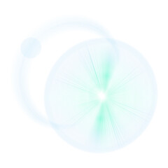 Sun glare effect on PNG background. Radial light. Subtle rainbow refraction. Glare. Reflected light. Flash. For photo overlays, graphic design, retro effects, enhancing warm, bright visual composition