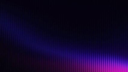 Obraz premium purple gradient glass lines effect black background futuristic cool glow soft waves animation Vertical Lines Ribbed Texture Gradient Lighting Modern