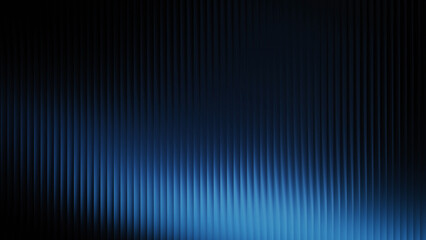 Fototapeta premium White blue gradient glass lines effect black background futuristic cool glow soft waves animation Vertical Lines Ribbed Texture Gradient Lighting Modern
