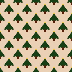 seamless pattern with christmas trees