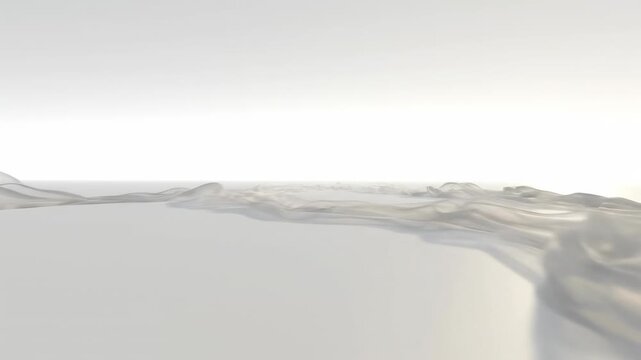 Seamless loop of an infinite white void featuring subtle flowing movement and abstract texture fading into the horizon vast, empty space, wave