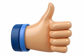 thumb up isolated on white