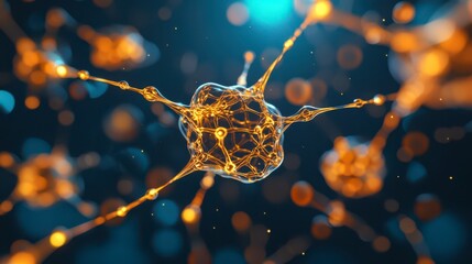 A vibrant, digital depiction of a neuron with glowing connections, showcasing the intricate nature of neural networks.