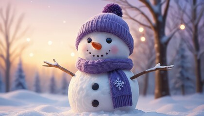 snowman in the snow