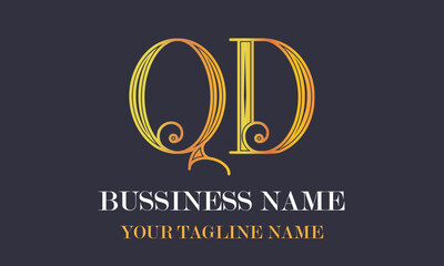 QD Q qd initial logo | initial based abstract modern minimal creative logo, vector template image. luxury logotype logo, real estate homie logo. typography logo. initials logo