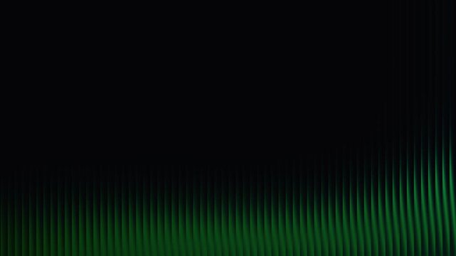 green gradient glass lines effect black background futuristic cool glow soft waves animation Vertical Lines Ribbed Texture Gradient Lighting Modern