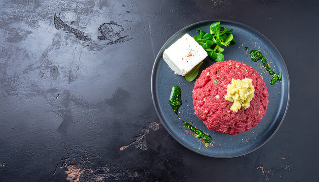 Kitfo Ethiopian minced beef with spiced butter