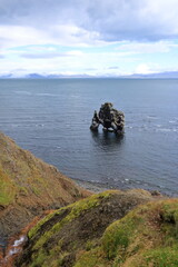 Hvitserkur unique basalt rock at Vatnsnes peninsula, Iceland, Europe