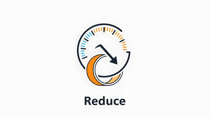 Simple icon visualizes quick time reduction or efficiency improvement goals Generative AI