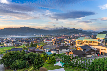 Fototapeta premium Miyazu, Kyoto, Japan at Dawn 2153