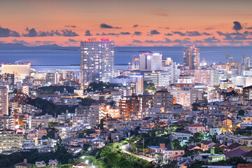 Naklejka premium Naha, Okinawa, Japan Skyline 2128