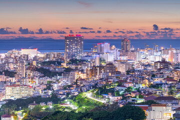 Naha, Okinawa, Japan Downtown City Skyline 2122