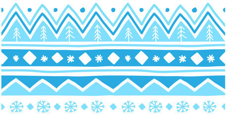 blue winter embroidery knit pattern doodle hand darawing christmas