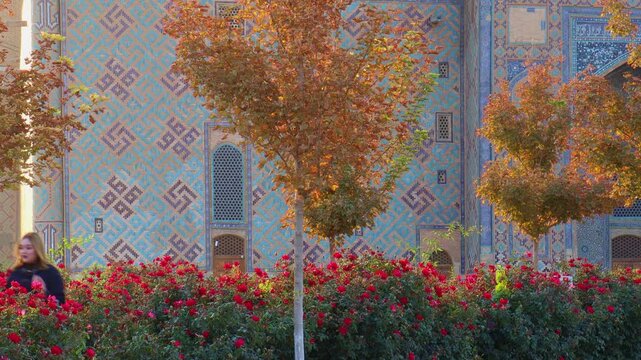 22 October 2025, Complex of Khoja Ahmed Yasawi, Turkestan City, Kazakhstan