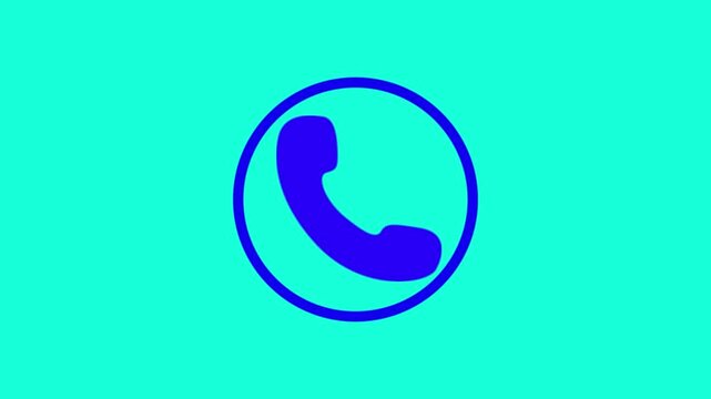 Phone Call Icon Animation Receiver in Circle