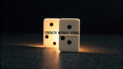 Two Glowing Dominoes on a Dark Surface in Solitary Focus