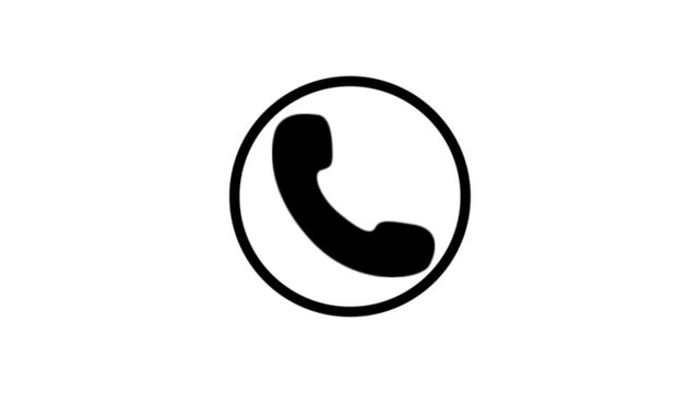Phone Call Icon Animation Receiver in Circle