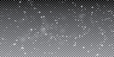 Snowfall, abstract nature background, heavily blurred landscape, blizzard and white snow backdrop. Vector illustration.