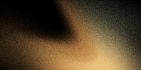 Black noise seamless gradient pattern with golden light leak bg. Festive vector illustration with watercolor effect and paper texture. Blurred abstract background