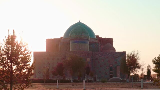 22 October 2025, Complex of Khoja Ahmed Yasawi, Turkestan City, Kazakhstan