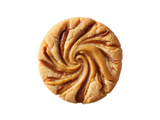Peanut butter swirled cookie isolated pattern, Isolated, Png Transparent Background