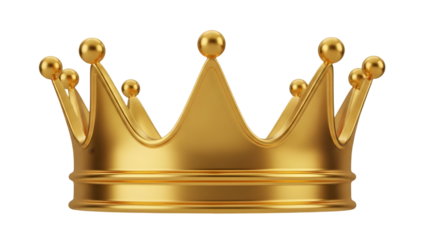 golden crown 3d Transparency background