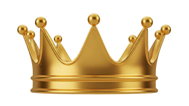 golden crown 3d Transparency background