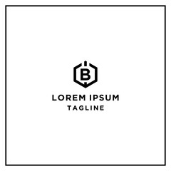 wb or bw hexagon logo