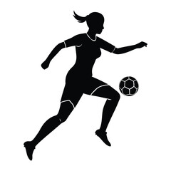 Female Soccer Player Silhouette