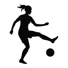 girl playing soccer