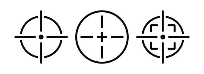 Target icons. includes crosshair, sniper sight, Vector illustration
