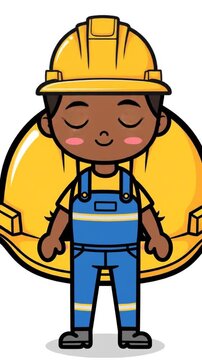 vector illustration of a construction worker