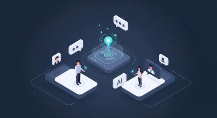 Discover innovative AI solutions that drive business growth and enhance team collaboration through virtual communication on mobile devices for a modern workforce